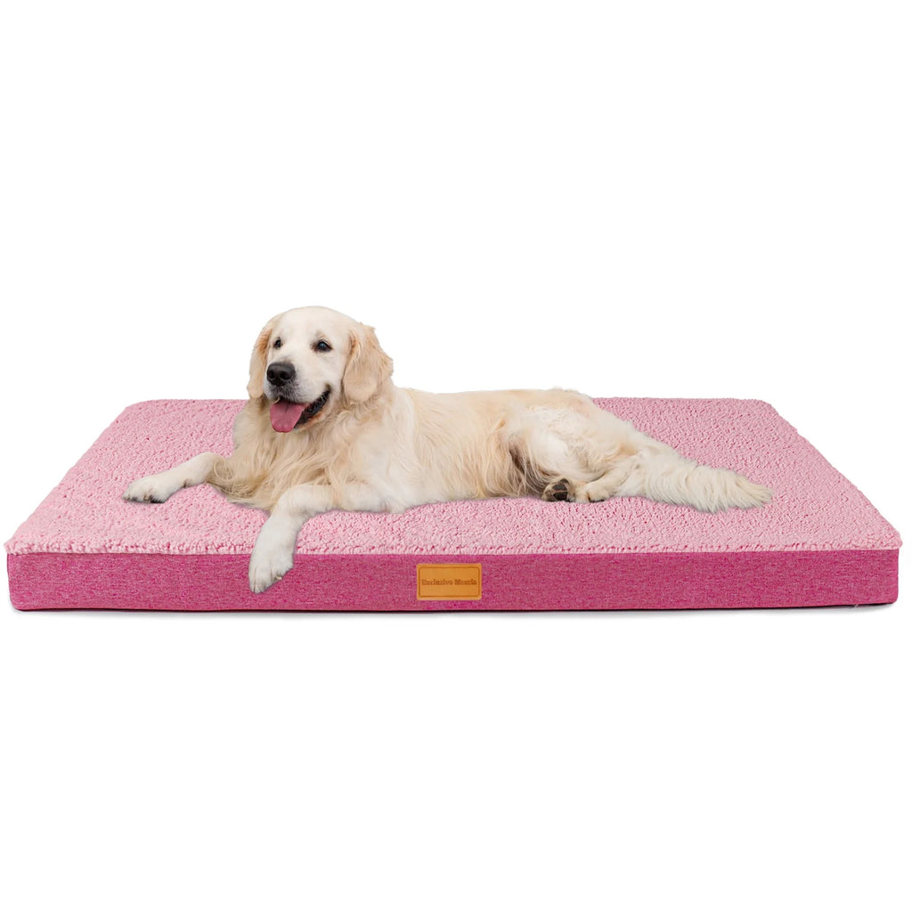 Orthopedic Pet Bed for Medium Dogs Pink Washable Cover a7