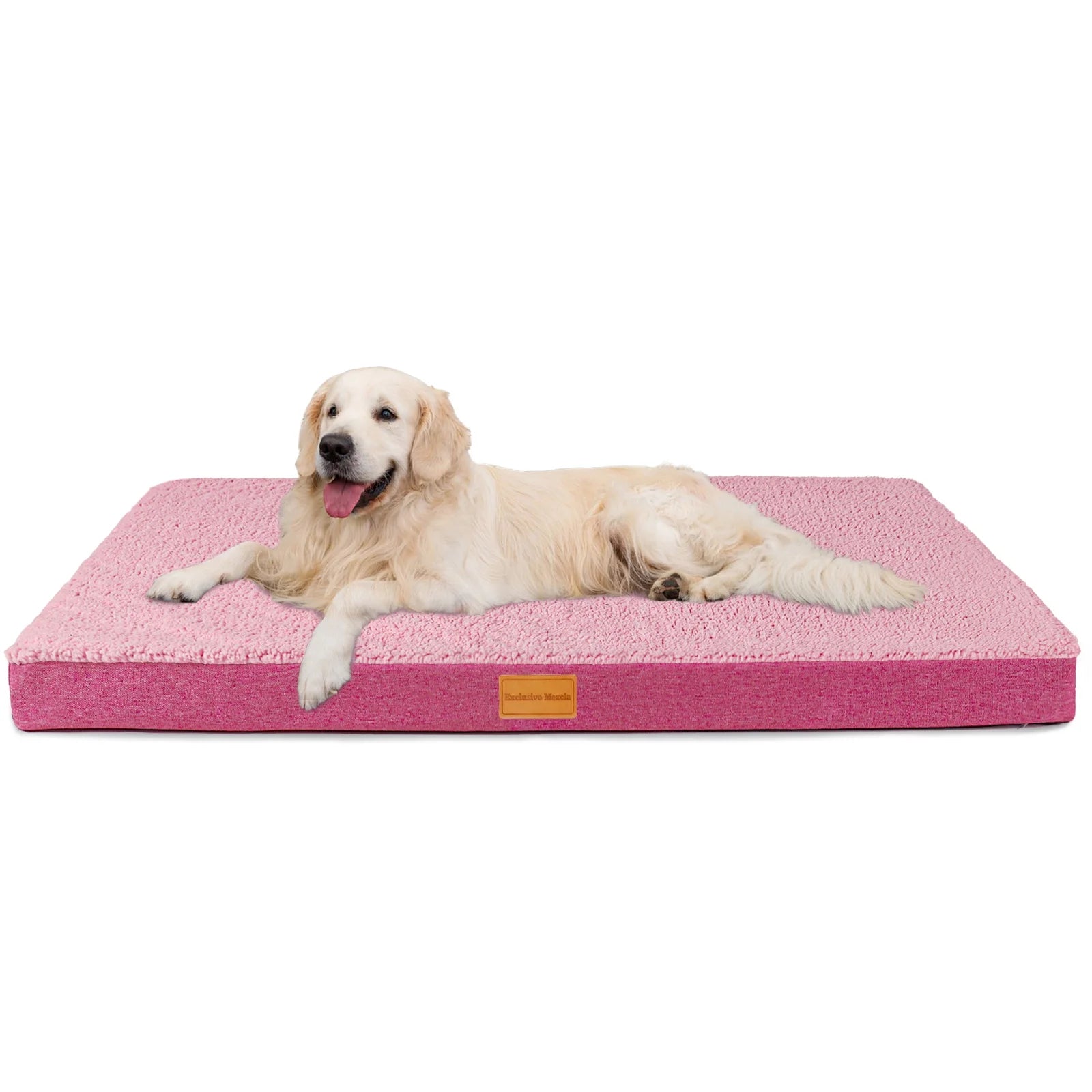 Orthopedic Pet Bed for Medium Dogs Pink Washable Cover a7