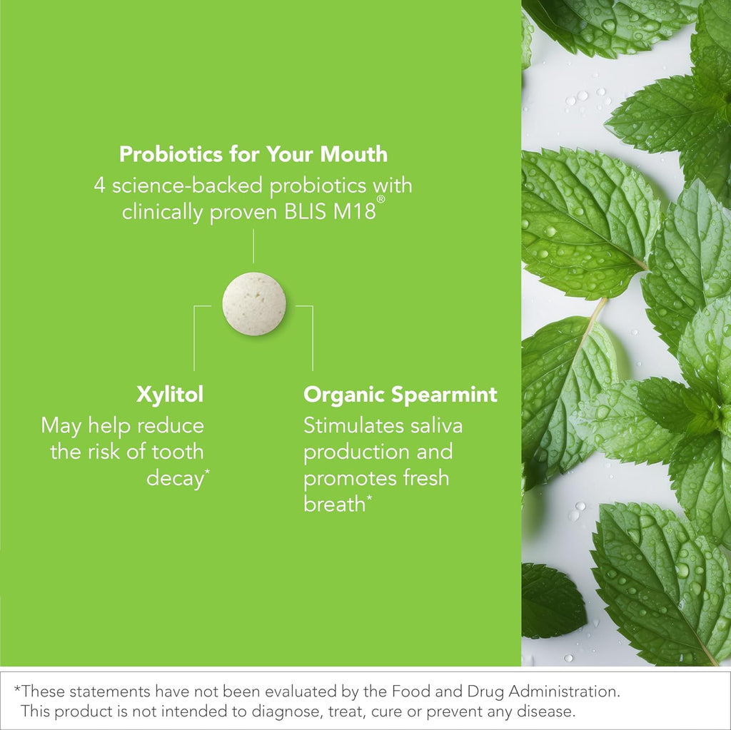 Oral Probiotic Mint Tablets for Teeth & Breath Care q7