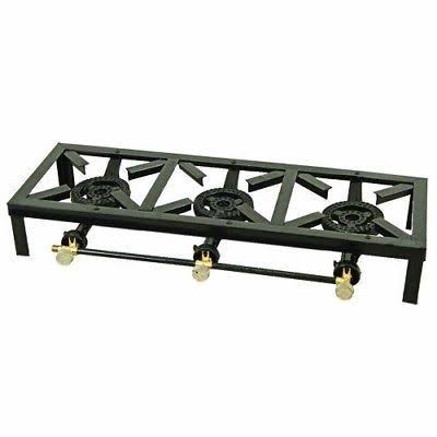 Camping Stove Triple Burner Angle Iron Black k7m