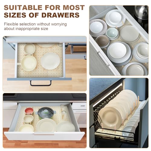 Wood Pegboard Drawer Organizer with 32 Pegs for Kitchen Utensils k7m