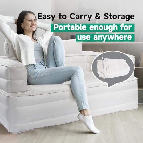 Inflatable Chair Sofa Camping Lounger with Pump a7