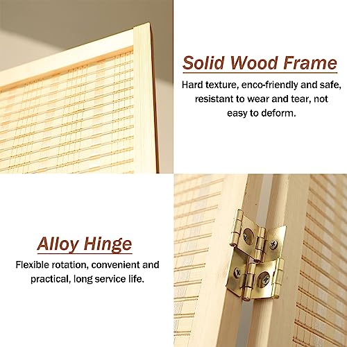 4 Panel Folding Room Divider Screen Freestanding Partition 6ft k7