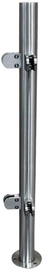 Glass Balustrade Railing Post Stainless Steel Handrail Garden Fencing 110cm Silver a7