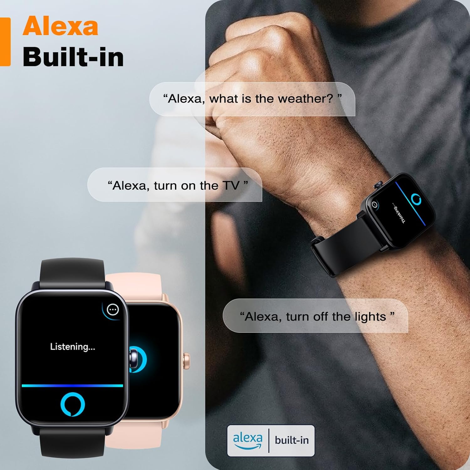 Smart Watch 1.8" Touchscreen Fitness Tracker Blood Oxygen Heart Rate Monitor a7