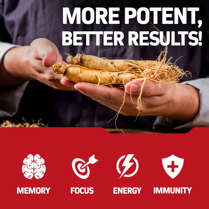 Korean Red Panax Ginseng 1500mg Root Extract Supplement 120 Capsules k7
