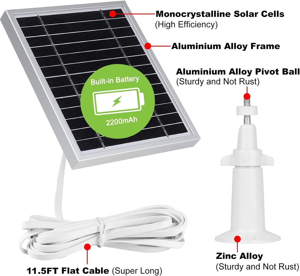 Solar Panel for Battery Camera Silver a7