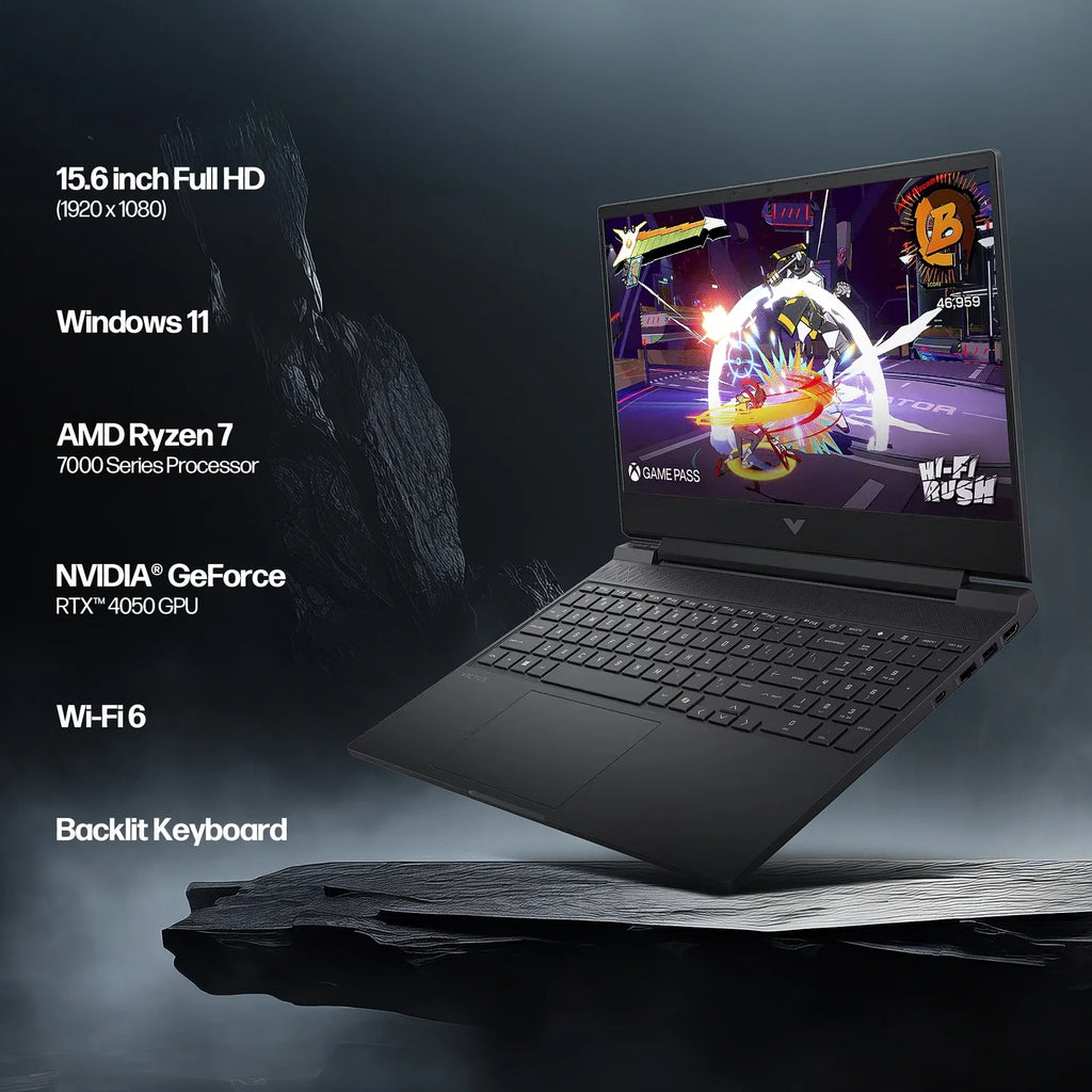 Gaming Laptop 15.6 FHD 144Hz AMD Ryzen 7 RTX 4050 64GB RAM 2TB SSD k7
