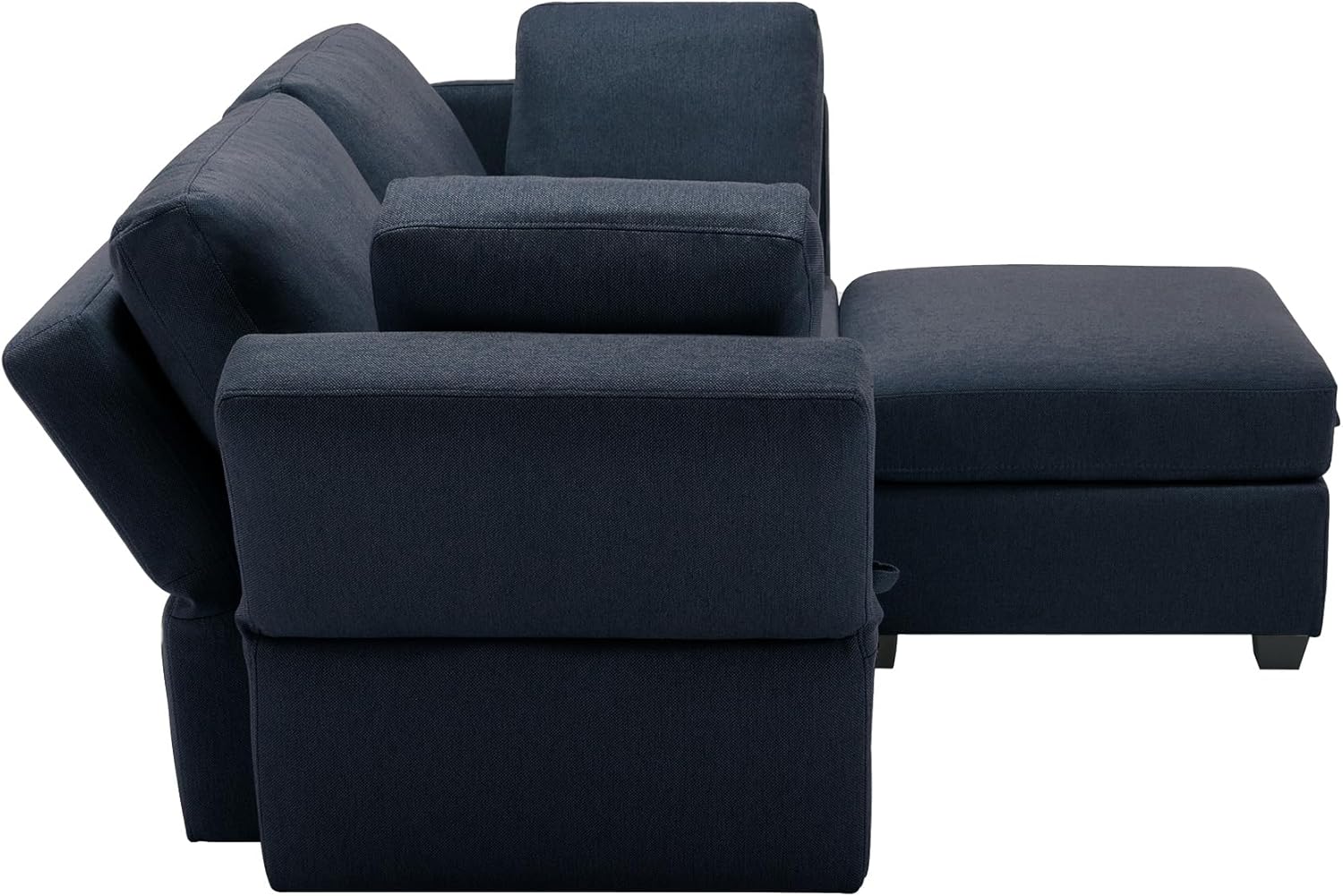 Small Sectional Sofa with Ottoman Storage Blue k7m