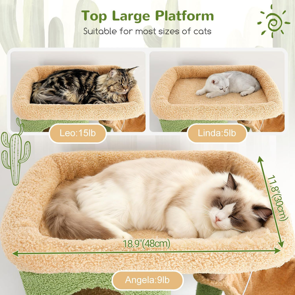 Cat Climbing Tower with Platform and Caves 7k