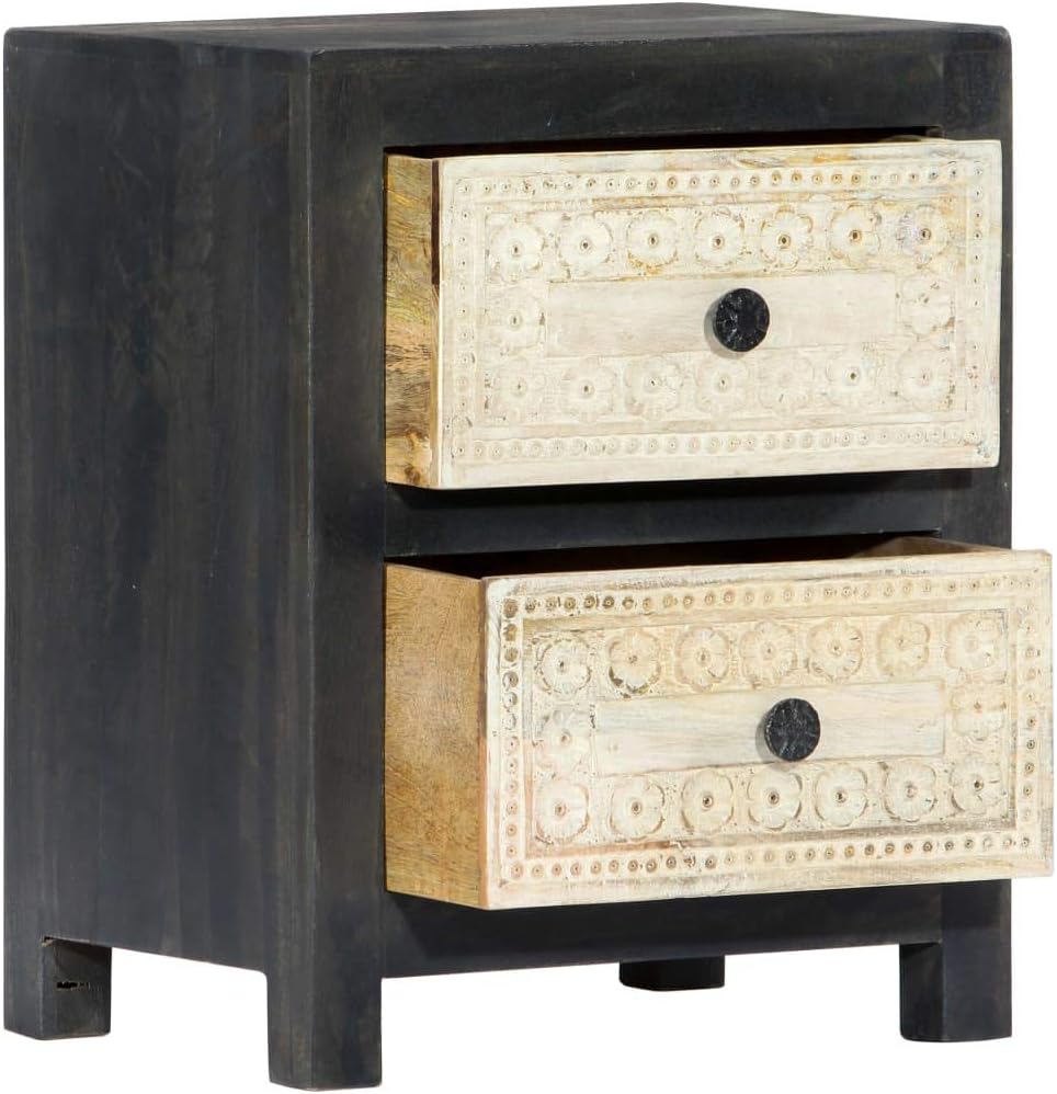 Wooden Side Table with Storage Cabinet 7k