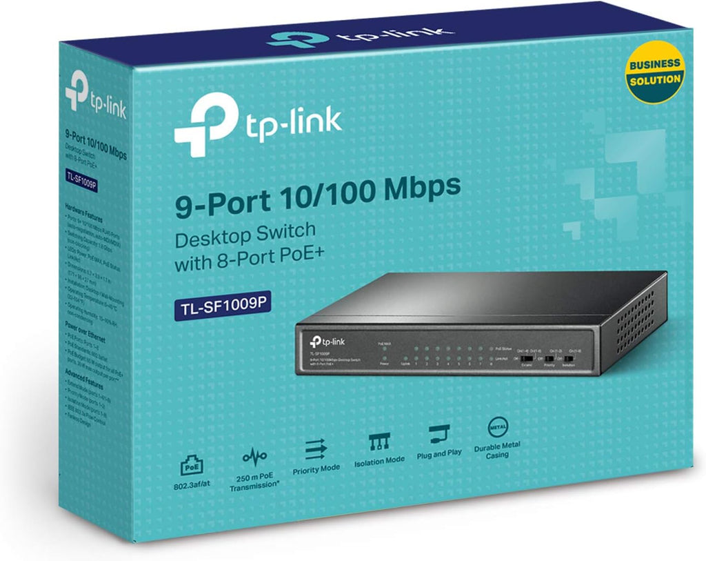 9 Port PoE+ Switch 65W Metal 2 Pack k7