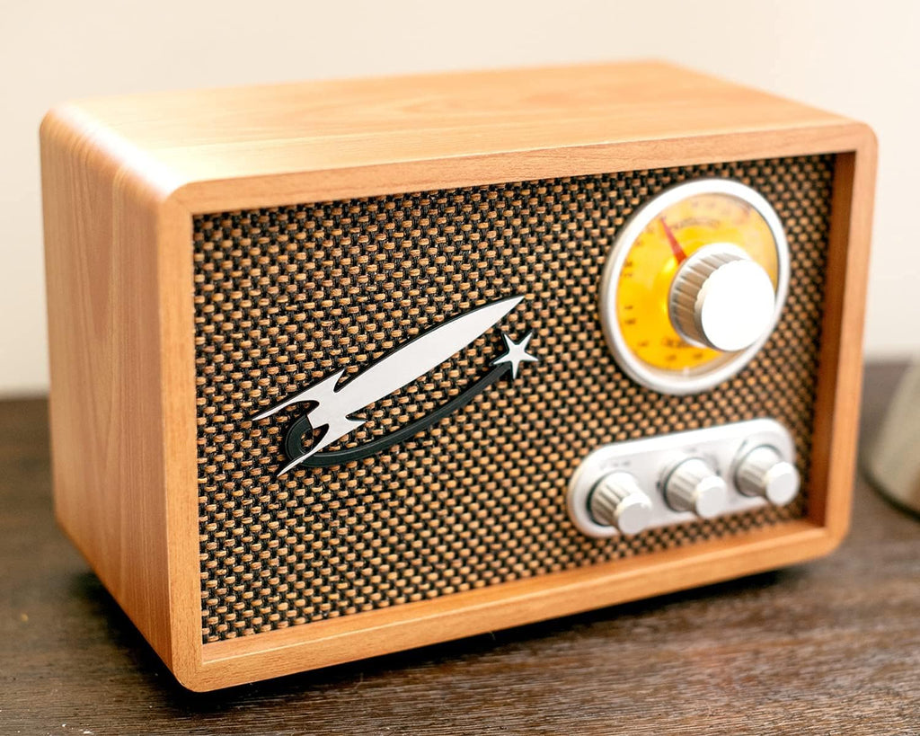 Vintage Wood AM FM Bluetooth Radio k7