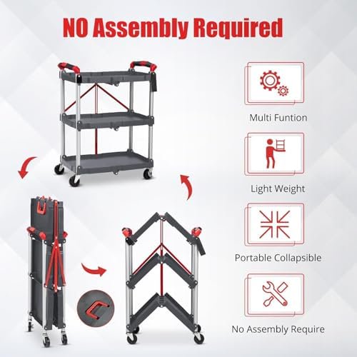Foldable Utility Cart with Wheels a7