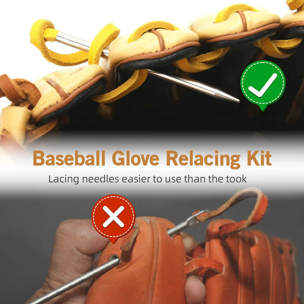 Baseball Glove Lacing Needle with Glove Locks a7k