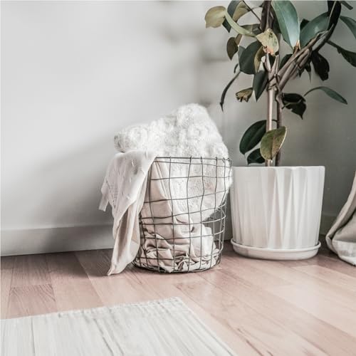 Wire basket for blankets toys pantry storage metal round organizer k7p