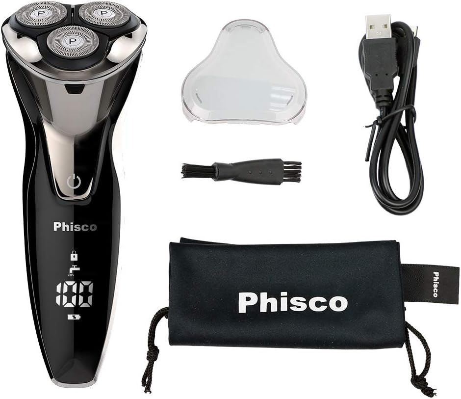 Electric Rotary Shaver for Men, Waterproof Wet/Dry Rechargeable a7