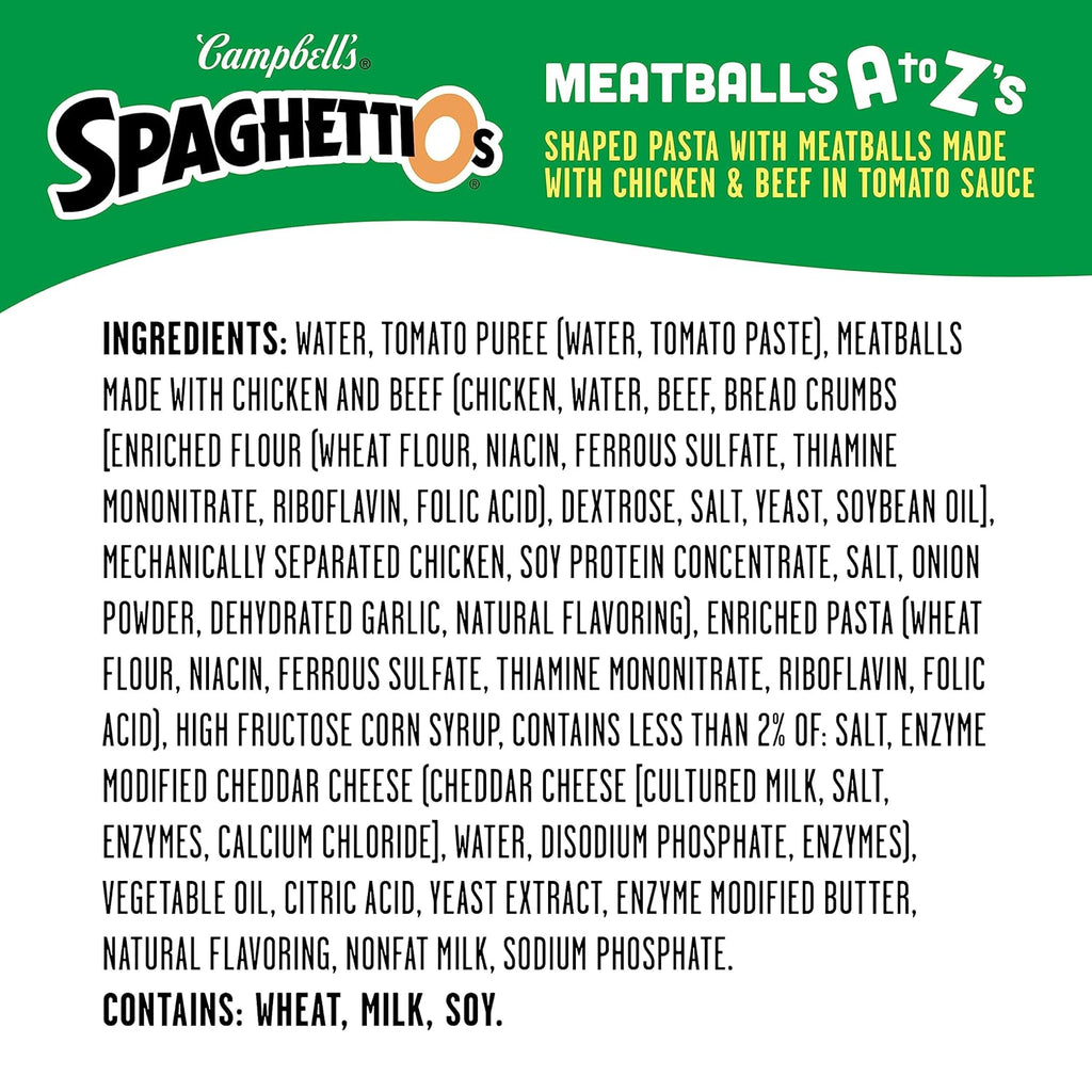 Canned Pasta with Meatballs 15.6 oz Pack of 12 k7