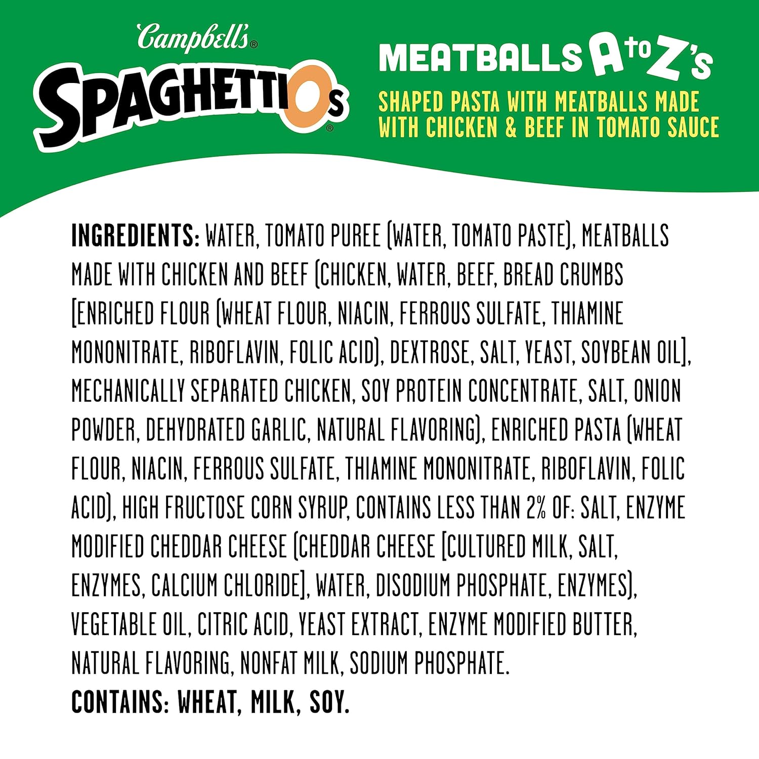 Canned Pasta with Meatballs 15.6 oz Pack of 12 k7