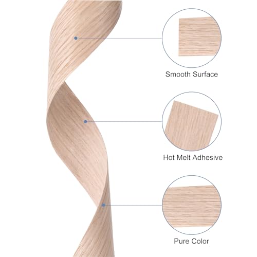 Wood Veneer Edge Banding 1.5 Inch x 25 Ft Red Oak k7m