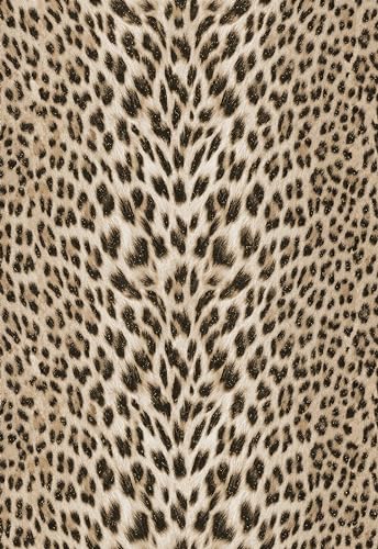 Leopard Textured Wallpaper Gold Glitter 3D Embossed Mural k7