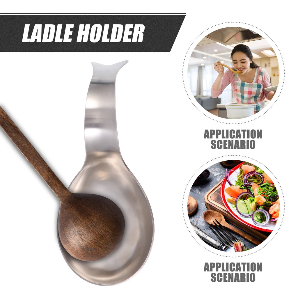 Stainless Steel Spoon Rest for Kitchen Utensil Holder k7p
