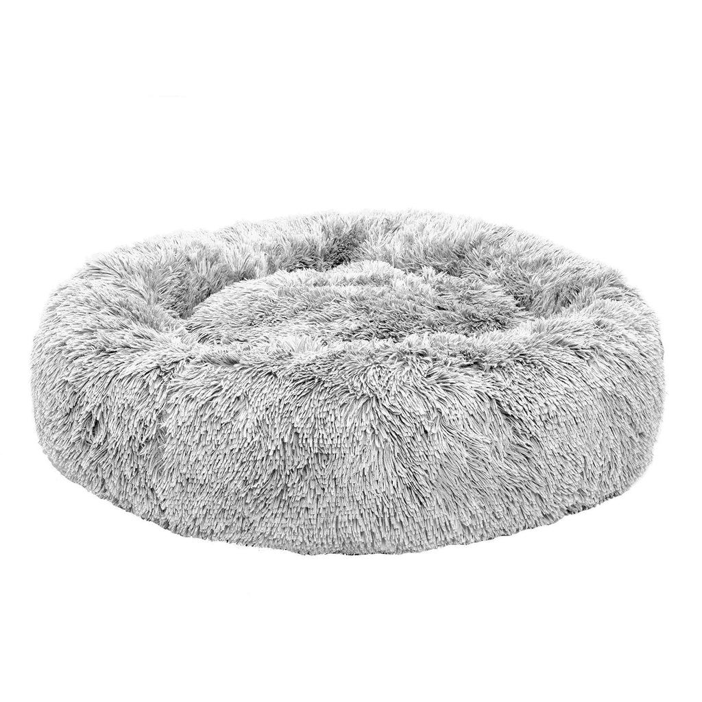 Calming Donut Dog Bed Large Mist Gray k7