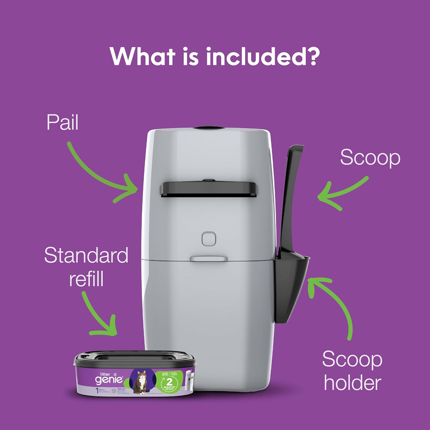 Cat Litter Box Waste Disposal System with Odor Control Refill Bag a7