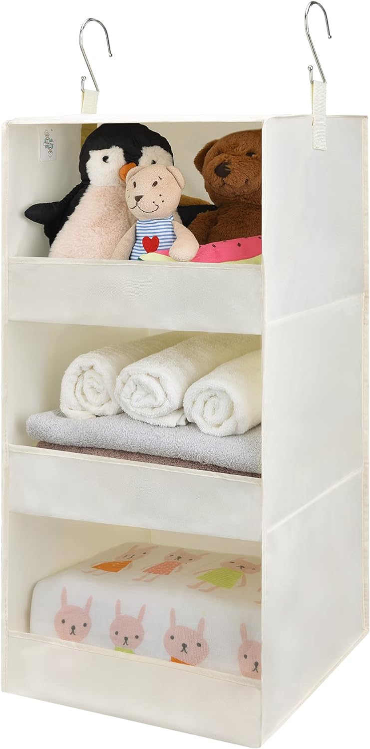 Cloth Storage Bins with Hanging Closet Organizer q7