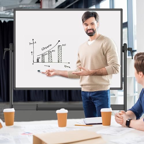 Magnetic Mobile Whiteboard 48x36 Aluminium Frame Stand k7