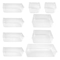 9 Pcs Clear Drawer Organizer Trays Assorted 4-Size Drawer Dividers, Versatile Storage Boxes Makeup Organiser Set