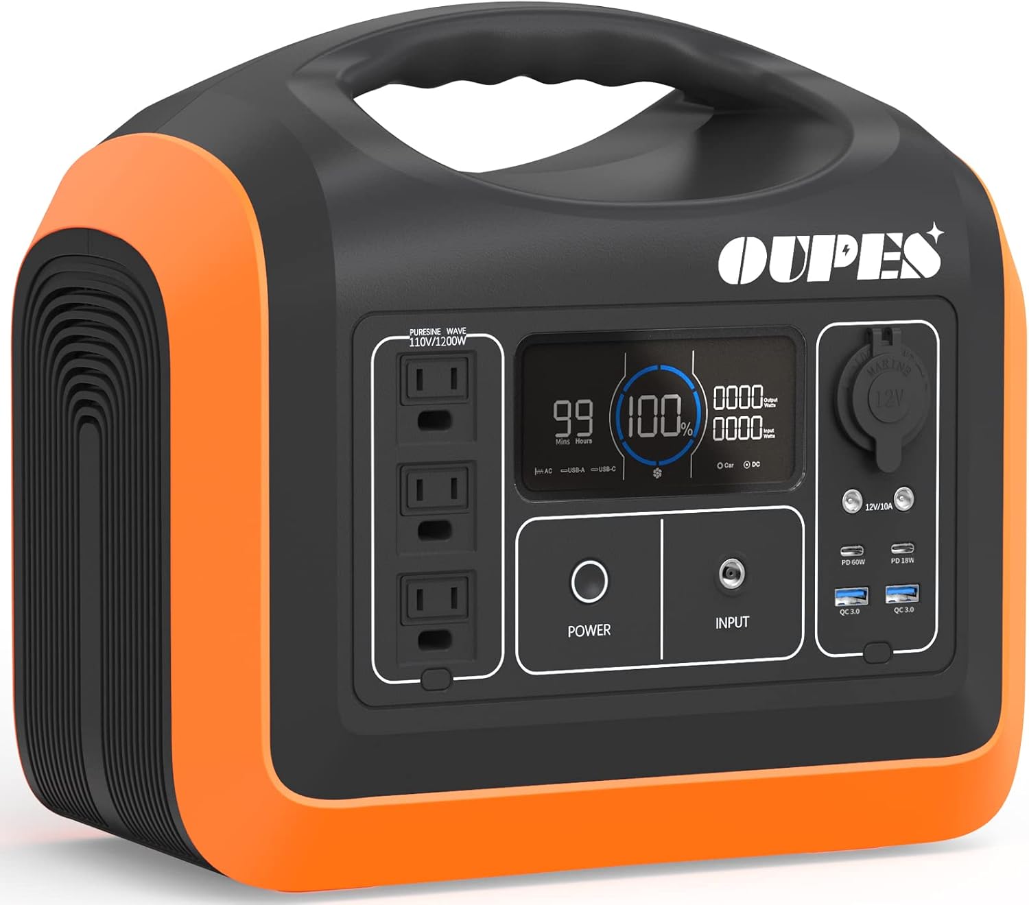 Portable Power Station 1200W Solar Generator 992Wh LiFePO4 Backup k7m