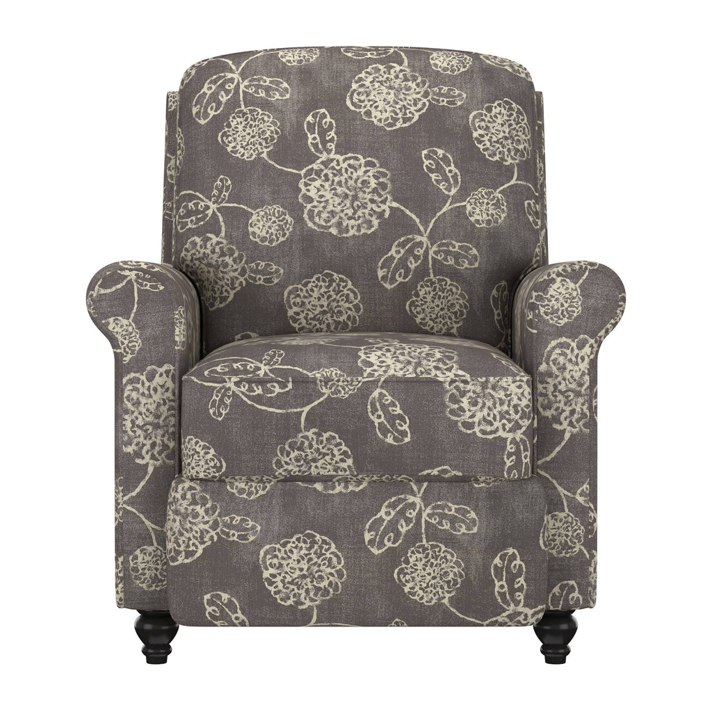 Warm Floral Push Back Recliner Chair k7m