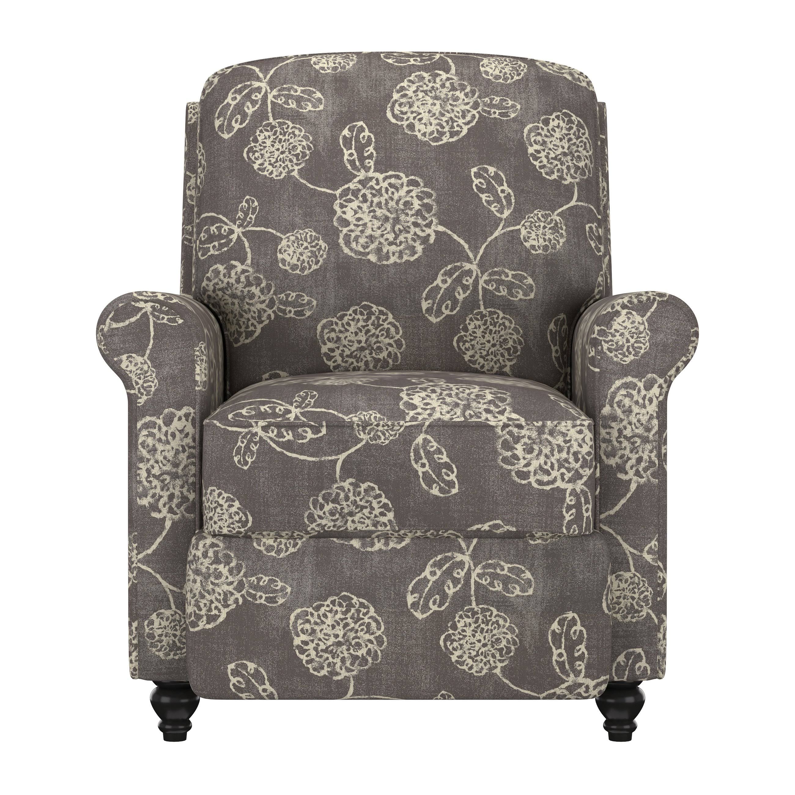 Warm Floral Push Back Recliner Chair k7m
