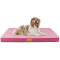 Exclusivo Mezcla Orthopedic Pet Bed for Medium Dogs, 30"X20" Pink Dog Beds, Removable Washable Cover