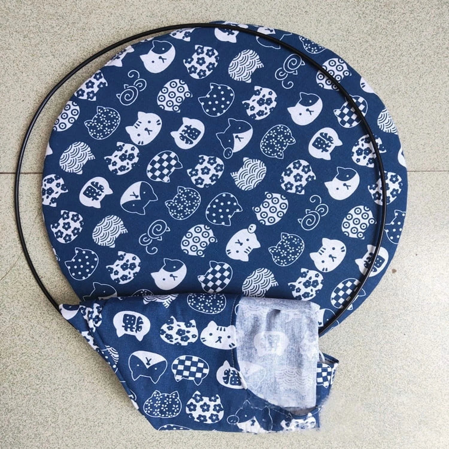 Cat Hammock Bed Hanging Pet Swing Blue a7