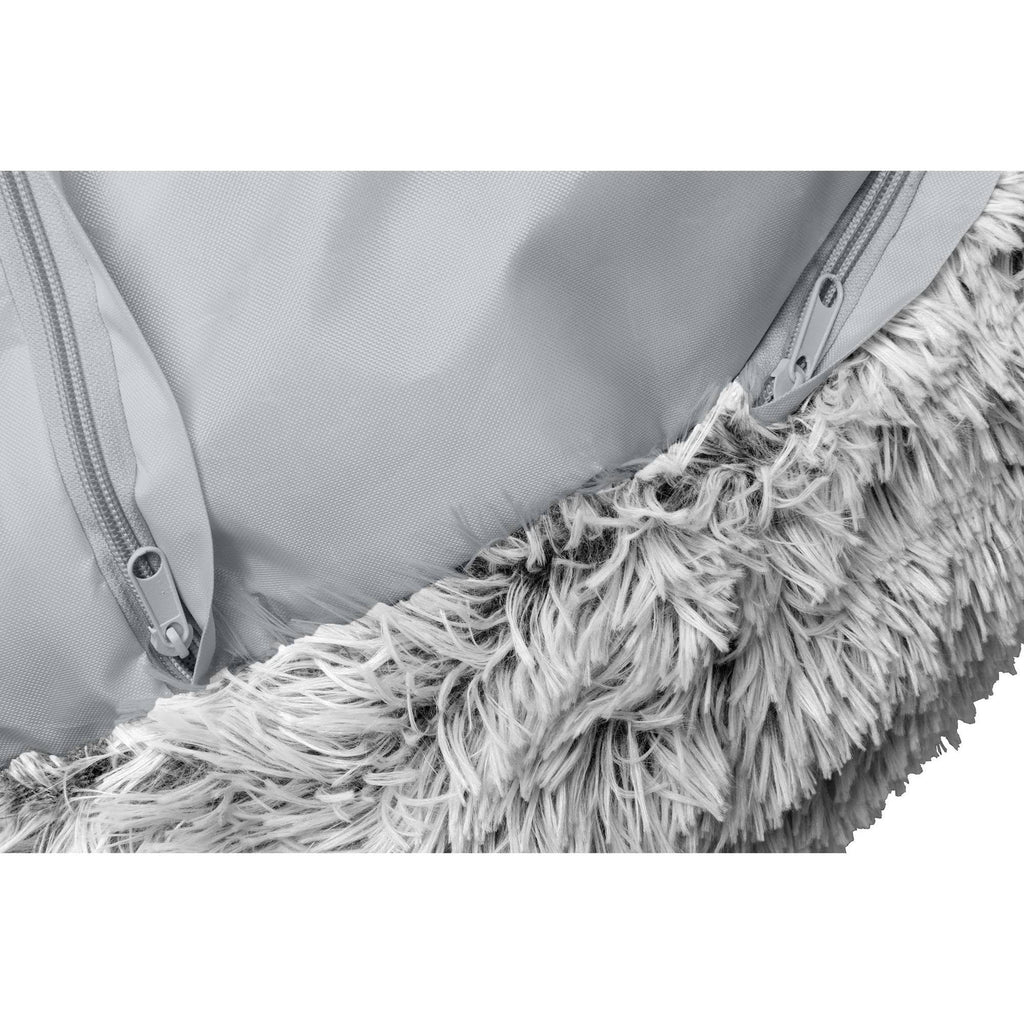 Calming Donut Dog Bed Large Mist Gray k7