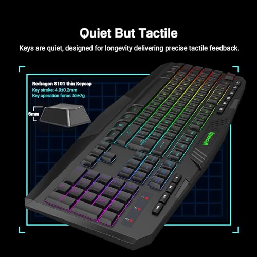 Wireless RGB Gaming Keyboard and Mouse Set with Multimedia Keys 7x