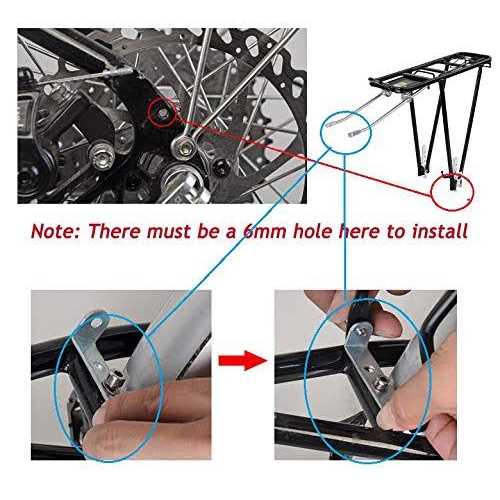 Bike Cargo Rack Adjustable Rear Luggage Carrier 55lbs a7