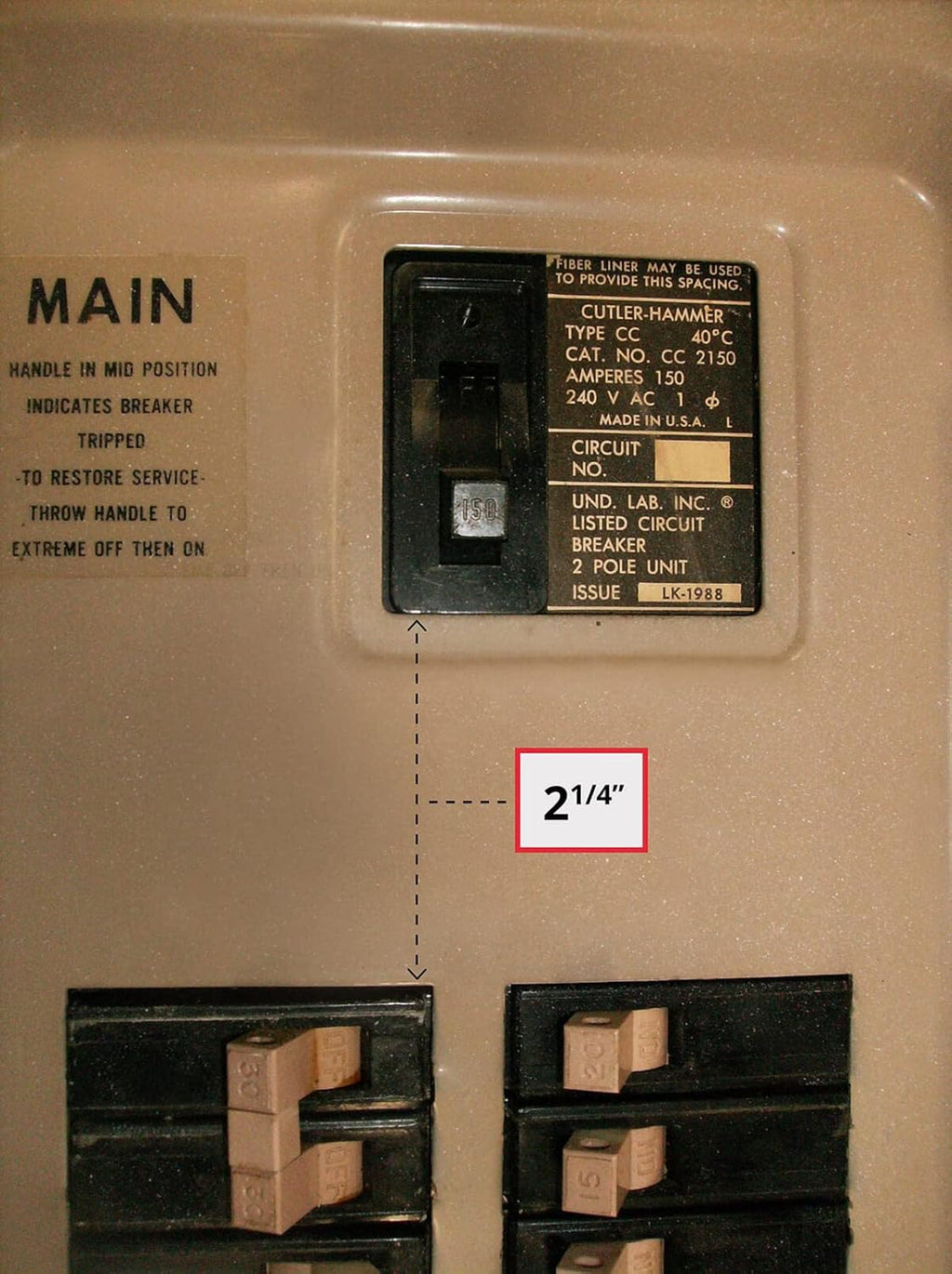 Generator Interlock Kit Vertical Throw 150 200 Amp Panel a7k