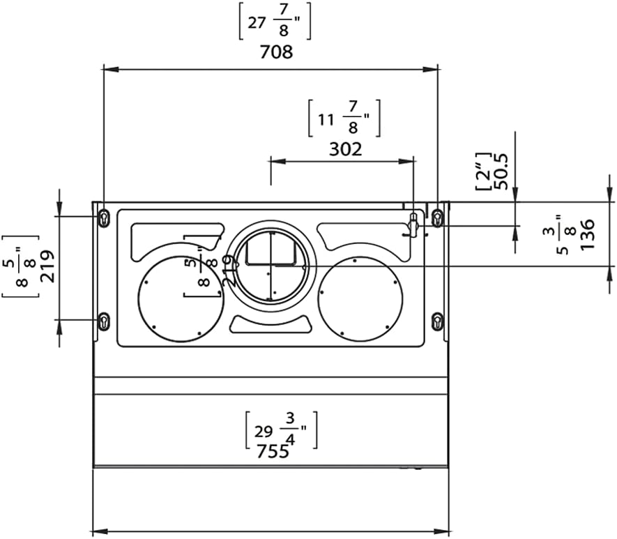 36" Under Cabinet Range Hood Stainless Steel 650CFM Filter-Less A7