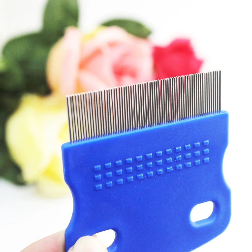 Pet Hair Grooming Comb Stainless Steel Fine Toothed a7