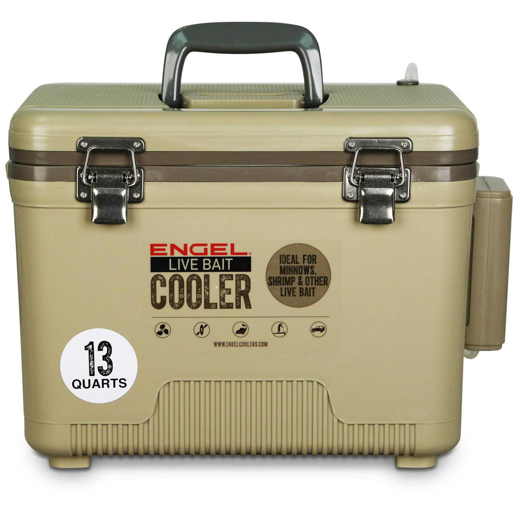 Engel Live Bait Pro Cooler with Rechargeable Aerator &amp; Stainless Hardware - Sports Supplies Online Store