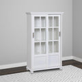 Avenue Greene Abbeywood Bookcase with Sliding Glass Doors (White)