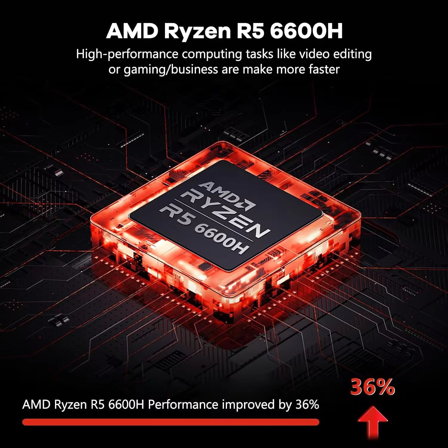15.6" Gaming Laptop 6-Core AMD Ryzen 5 32GB DDR5 1TB SSD Windows11 FHD IPS k7