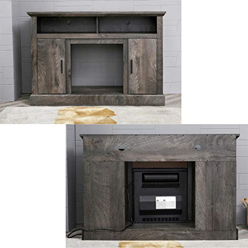 Electric Fireplace TV Stand Corner Console for TVs up to 42 Inch Rustic k7