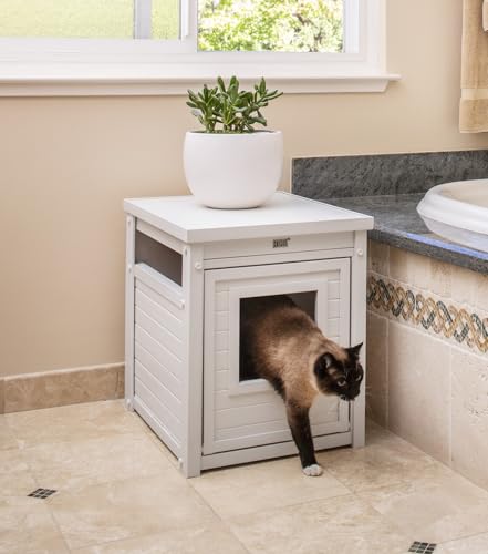Cat Litter Box Cover End Table Espresso a7