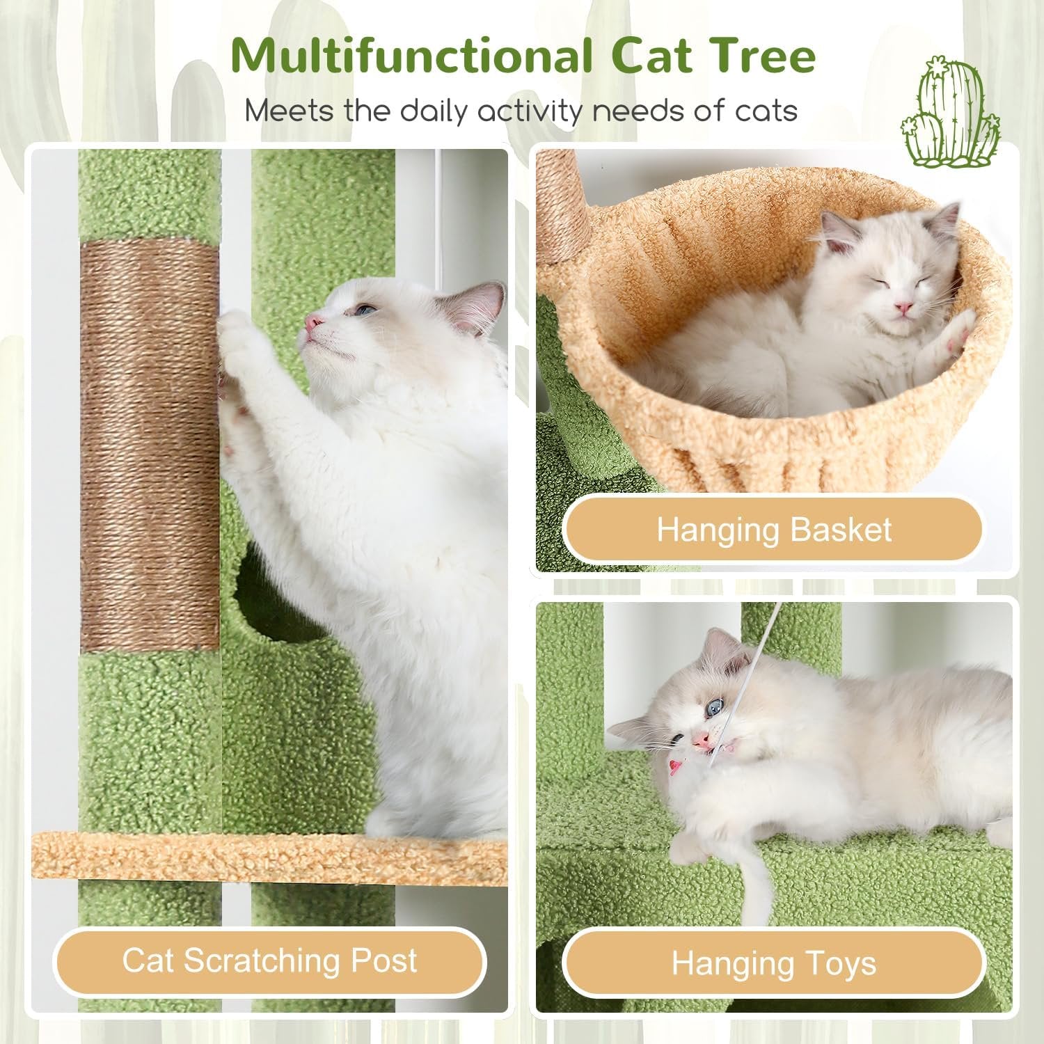 Cat Climbing Tower with Platform and Caves 7k