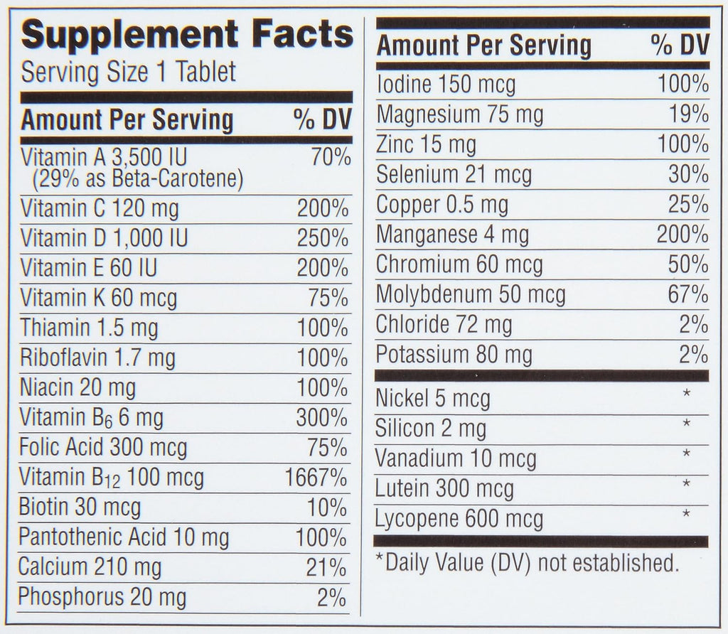 Multivitamin Supplement Tablets, 400 Count q7m