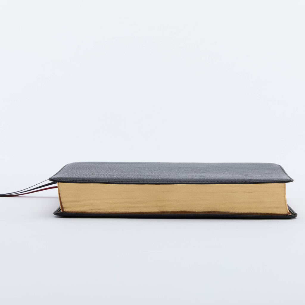 Reference Bible, Goatskin Leather, Black, Red Letter, Comfort Print a7
